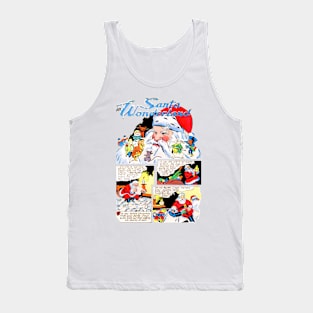 Santa in Wonderland Retro Vintage Comic Alice Merry Christmas Tank Top